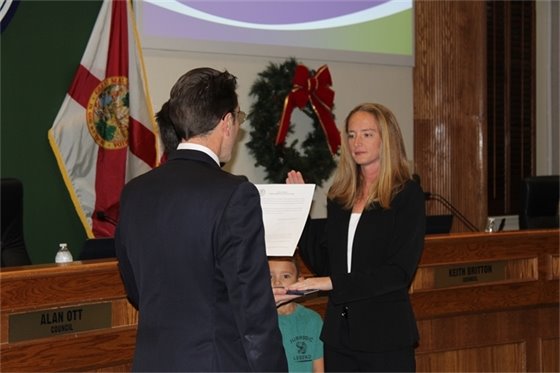 Deputy Mayor Teuchert Swearing In