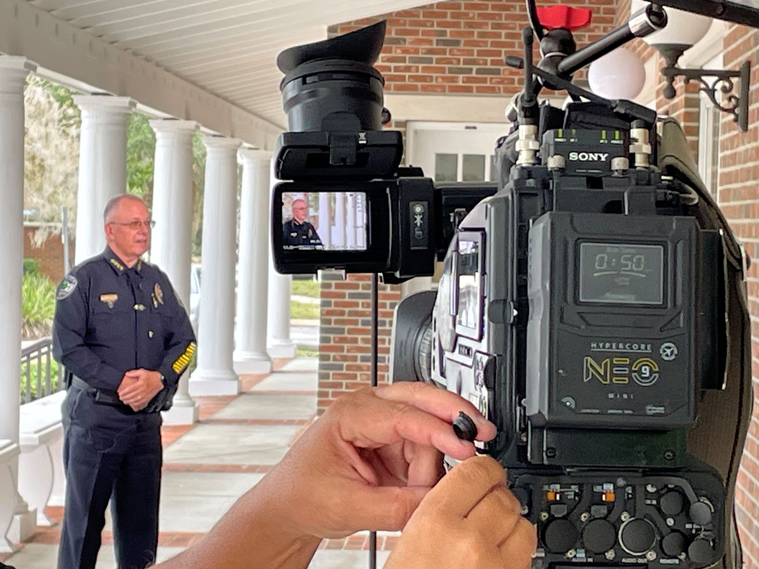 Police Chief being interviews