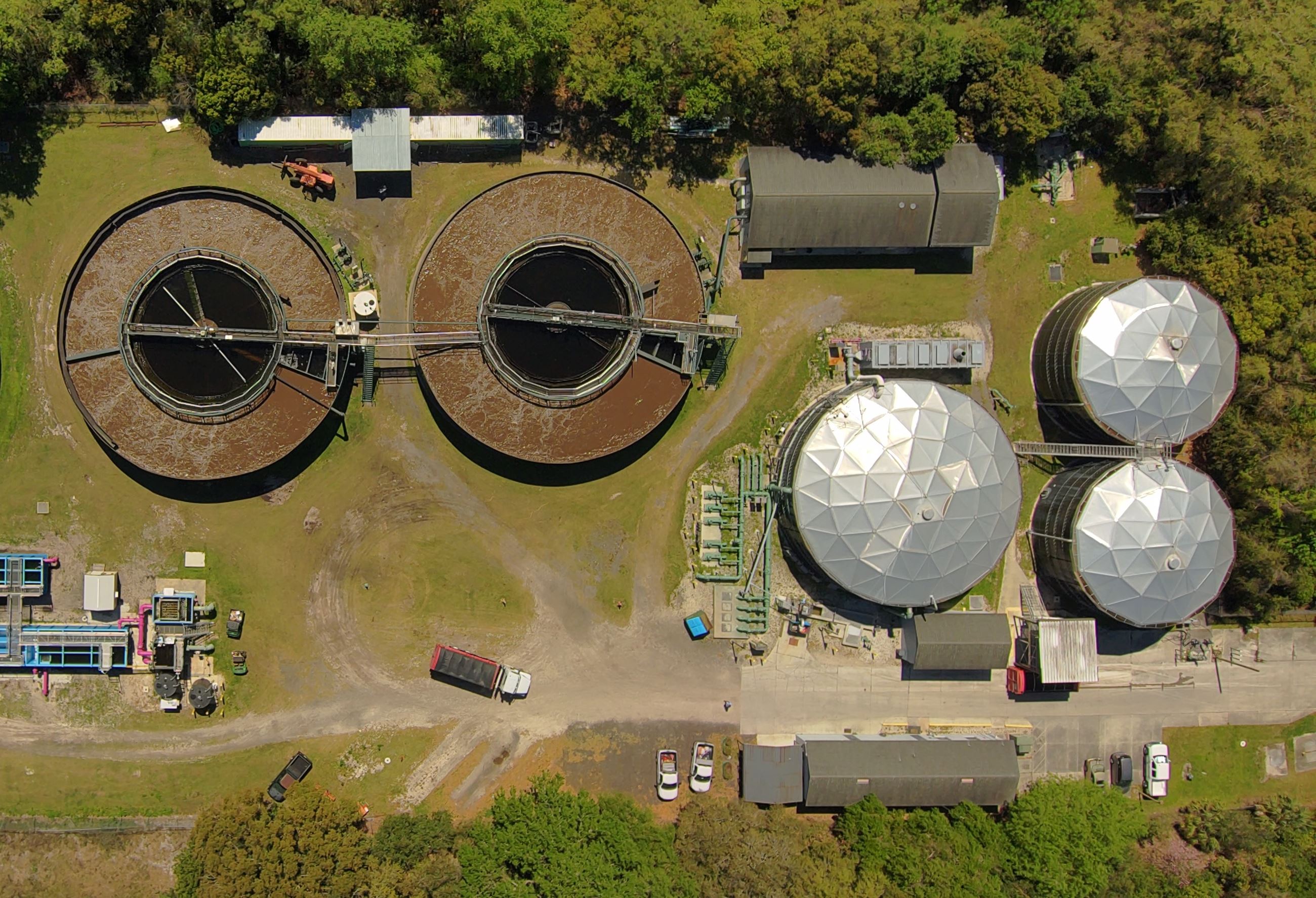 Aerial photo of Oviedo's Water Reclamation Facility 