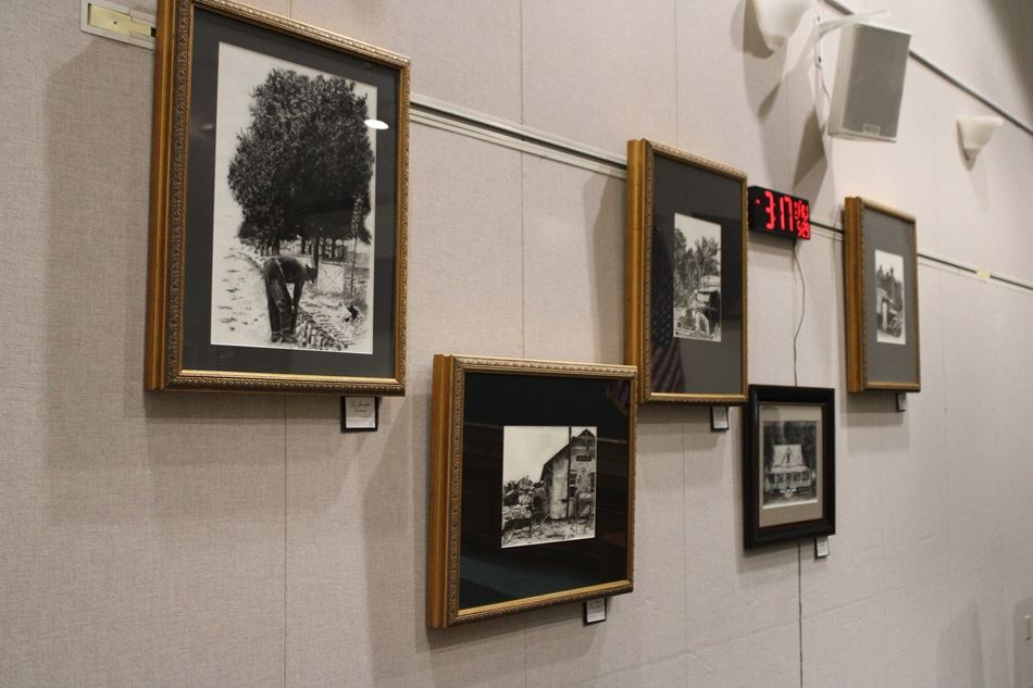 drawings on wall of chamber